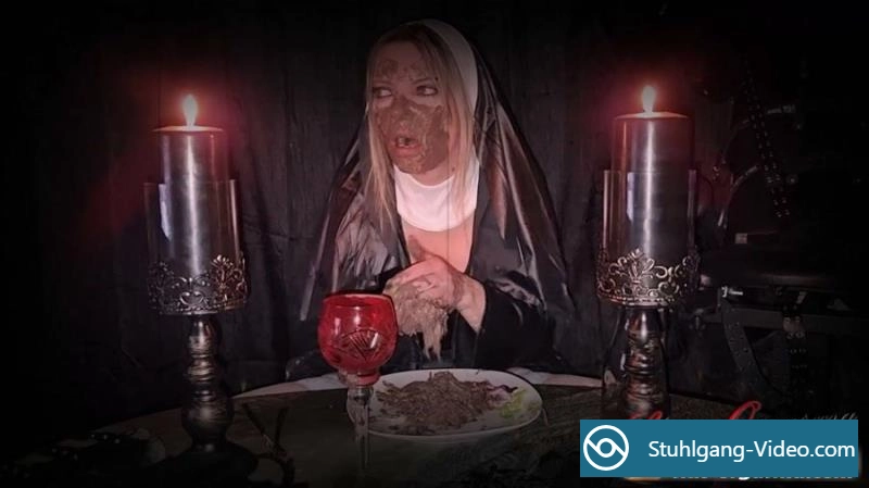 SlutOrgasma - The holy food and scat dinner - The medieval shit puking scat slave 1 - Holy nun extreme shit and puke play [FullHD 1080p] Stuhlgang Porno