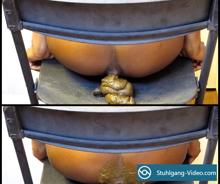 CosmicScat - Nasty Poo on Black Chair [FullHD 1080p] Stuhlgang Porno