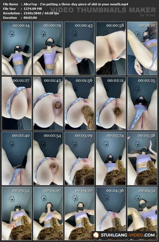 Watch I'm putting a three-day piece of shit in your mouth [4K UltraHD] FemScat.com Online