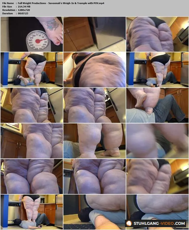 Watch Full Weight Productions - Savannah's Weigh-In & Trample with POV [HD] Femdom Porno Online