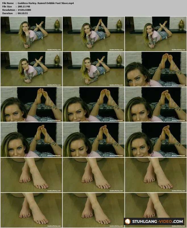 Watch Goddess Harley. Ruined Dribble Foot Slave [Full HD] Fetisch Porno Online