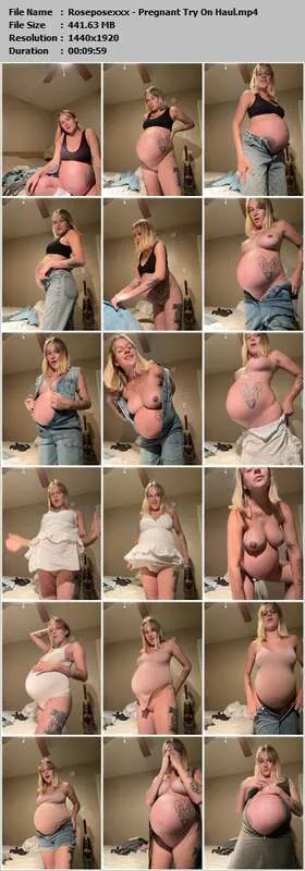 Watch Roseposexxx - Pregnant Try On Haul [HD] Schwangere Pornos Online